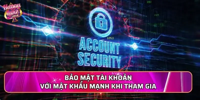Bảo mật tài khoản với mật khẩu mạnh khi tham gia